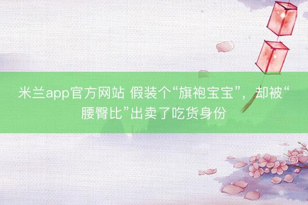 米兰app官方网站 假装个“旗袍宝宝”，却被“腰臀比”出卖了吃货身份