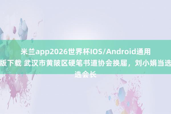 米兰app2026世界杯IOS/Android通用手机版下载 武汉市黄陂区硬笔书道协会换届，刘小娟当选会长